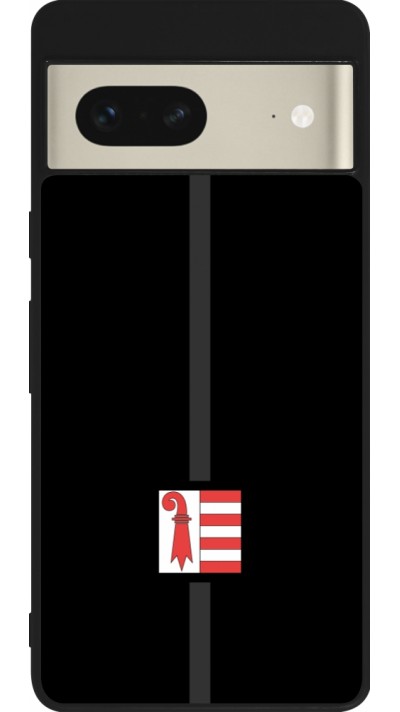 Google Pixel 7 Case Hülle - Silikon schwarz Kanton JU schwarz