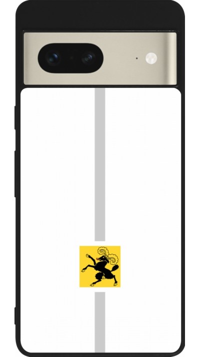 Google Pixel 7 Case Hülle - Silikon schwarz Kanton SH weiss