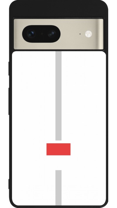 Google Pixel 7 Case Hülle - Silikon schwarz Kanton SO weiss