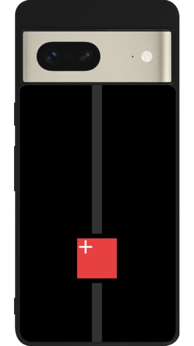 Google Pixel 7 Case Hülle - Silikon schwarz Kanton SZ schwarz