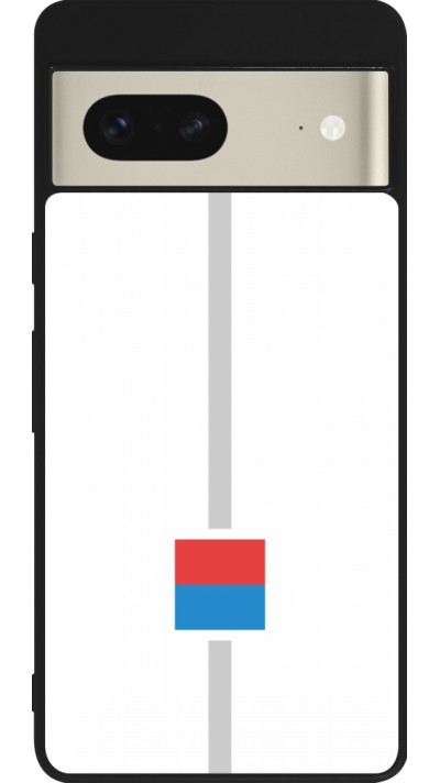 Google Pixel 7 Case Hülle - Silikon schwarz Kanton TI weiss