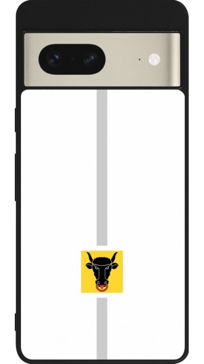 Google Pixel 7 Case Hülle - Silikon schwarz Kanton UR weiss