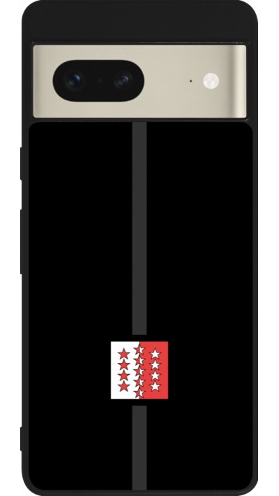Google Pixel 7 Case Hülle - Silikon schwarz Kanton VS schwarz