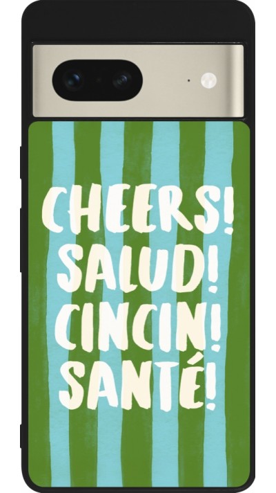 Coque Google Pixel 7 - Silicone rigide noir Cheers 2026