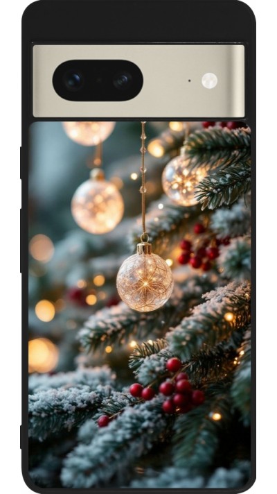 Coque Google Pixel 7 - Silicone rigide noir Christmas 25 Xmas Decorated Tree