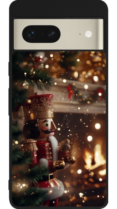 Coque Google Pixel 7 - Silicone rigide noir Christmas 25 Xmas Nutcracker