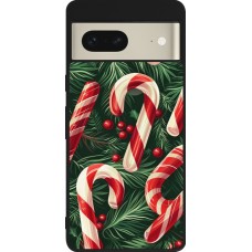 Coque Google Pixel 7 - Silicone rigide noir Christmas 25 Xmas Stick