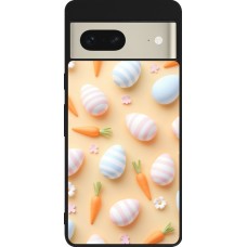 Coque Google Pixel 7 - Silicone rigide noir Easter 2026 Pattern Easter
