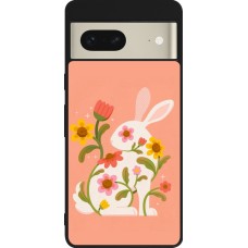 Coque Google Pixel 7 - Silicone rigide noir Easter 2026 Rabbit collage