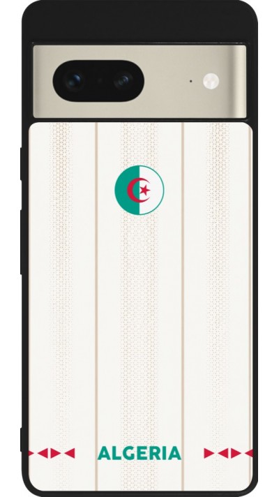 Coque Google Pixel 7 - Silicone rigide noir Maillot de football Algérie 2026 personnalisable