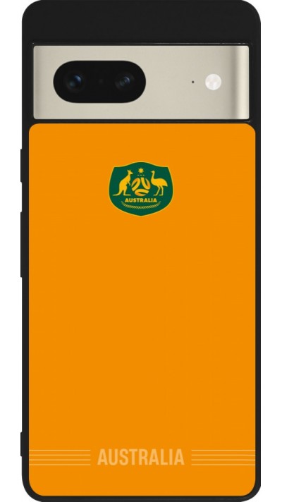 Coque Google Pixel 7 - Silicone rigide noir Maillot de football Australie 2026 personnalisable