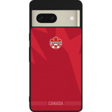 Coque Google Pixel 7 - Silicone rigide noir Maillot de football Canada 2026 personnalisable