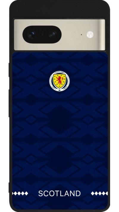Coque Google Pixel 7 - Silicone rigide noir Maillot de football Ecosse 2026 personnalisable