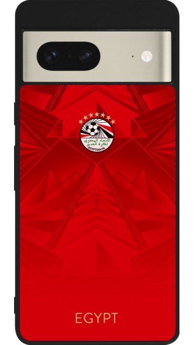 Coque Google Pixel 7 - Silicone rigide noir Maillot de football E?gypte 2026 personnalisable