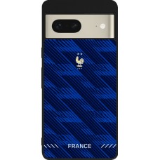 Coque Google Pixel 7 - Silicone rigide noir Maillot de football France 2026 personnalisable
