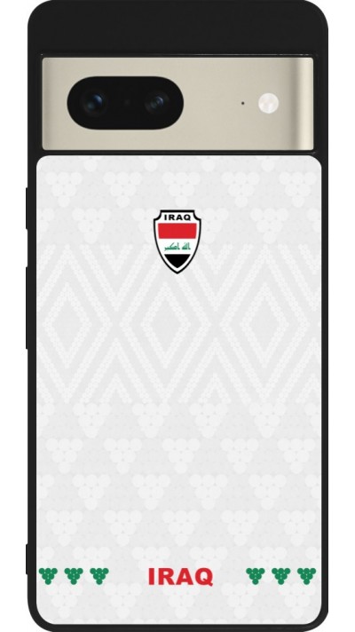 Coque Google Pixel 7 - Silicone rigide noir Maillot de football Irak 2026 personnalisable