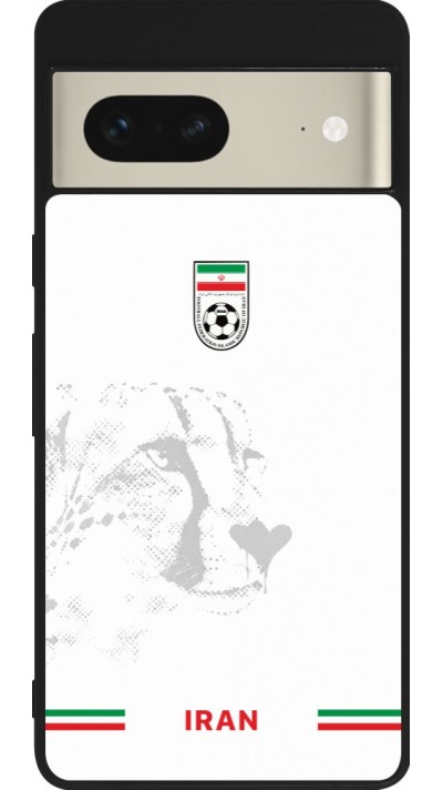 Coque Google Pixel 7 - Silicone rigide noir Maillot de football Iran 2026 personnalisable