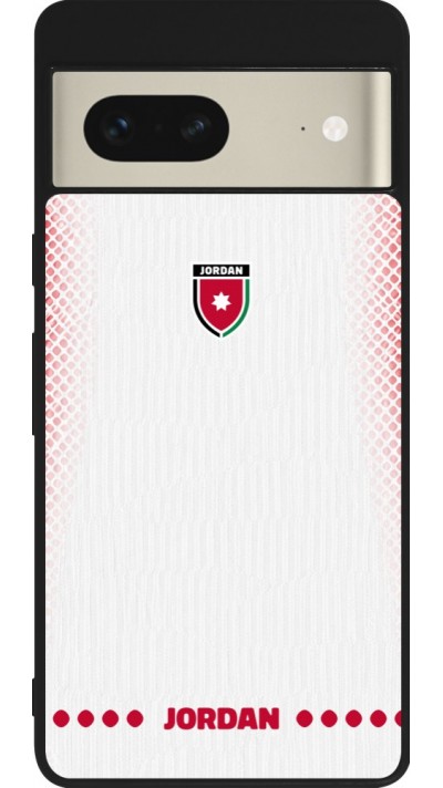 Coque Google Pixel 7 - Silicone rigide noir Maillot de football Jordanie 2026 personnalisable