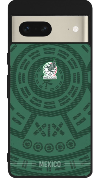 Coque Google Pixel 7 - Silicone rigide noir Maillot de football Mexique 2026 personnalisable