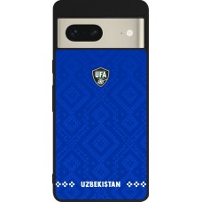 Coque Google Pixel 7 - Silicone rigide noir Maillot de football Ouzbékistan 2026 personnalisable