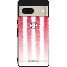 Coque Google Pixel 7 - Silicone rigide noir Maillot de football Paraguay 2026 personnalisable