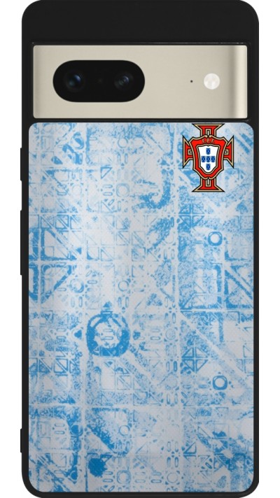 Google Pixel 7 Case Hülle - Silikon schwarz Portugal Away personalisierbares Fussballtrikot