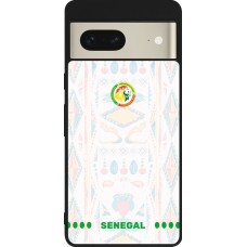Coque Google Pixel 7 - Silicone rigide noir Maillot de football Sénégal 2026 personnalisable