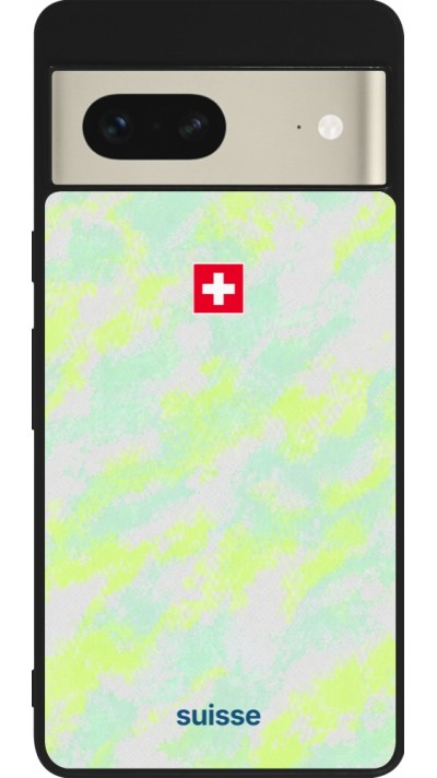 Coque Google Pixel 7 - Silicone rigide noir Maillot de football Suisse Away 2026 personnalisable