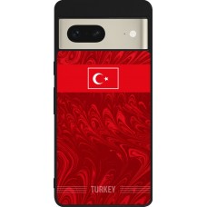Coque Google Pixel 7 - Silicone rigide noir Maillot de football Turquie 2026 personnalisable