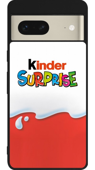 Google Pixel 7 Case Hülle - Silikon schwarz Kinder Surprise