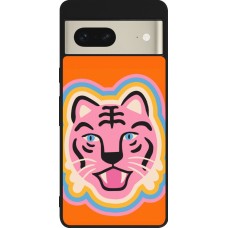 Coque Google Pixel 7 - Silicone rigide noir Lion colors 2026