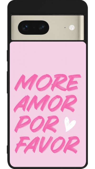 Google Pixel 7 Case Hülle - Silikon schwarz More amor porfavor