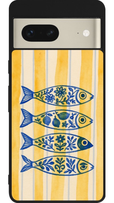 Coque Google Pixel 7 - Silicone rigide noir Portuguese fish 2026