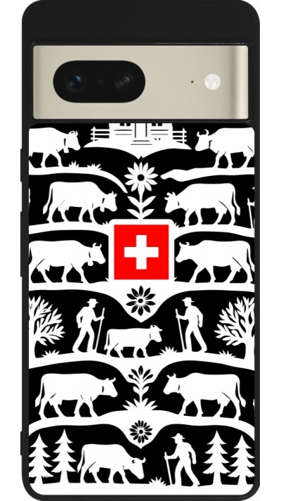 Google Pixel 7 Case Hülle - Silikon schwarz Poya Schweiz 3 schwarz