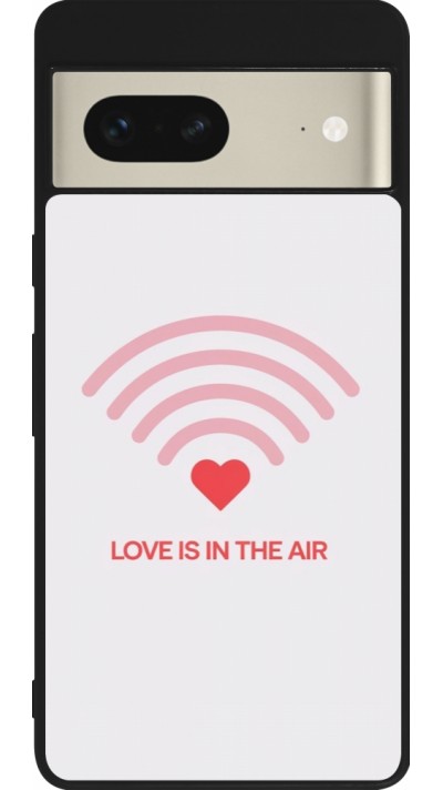Coque Google Pixel 7 - Silicone rigide noir Saint Valentines Day 26 Love is in the air