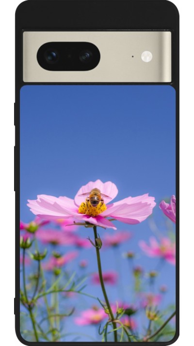 Coque Google Pixel 7 - Silicone rigide noir Bee on a flower 2026