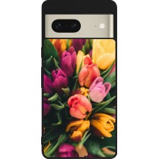 Coque Google Pixel 7 - Silicone rigide noir Bouquet of tulips 2026