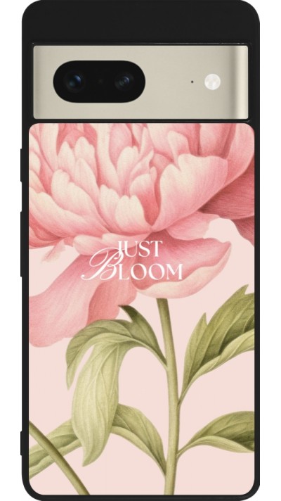 Coque Google Pixel 7 - Silicone rigide noir Just Bloom 2026