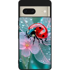 Coque Google Pixel 7 - Silicone rigide noir Ladybird in bloom 2026