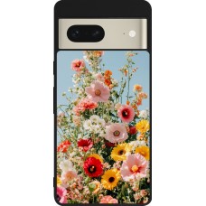 Coque Google Pixel 7 - Silicone rigide noir Spring flowers 2026