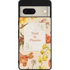 Coque Google Pixel 7 - Silicone rigide noir Trust the process 2026