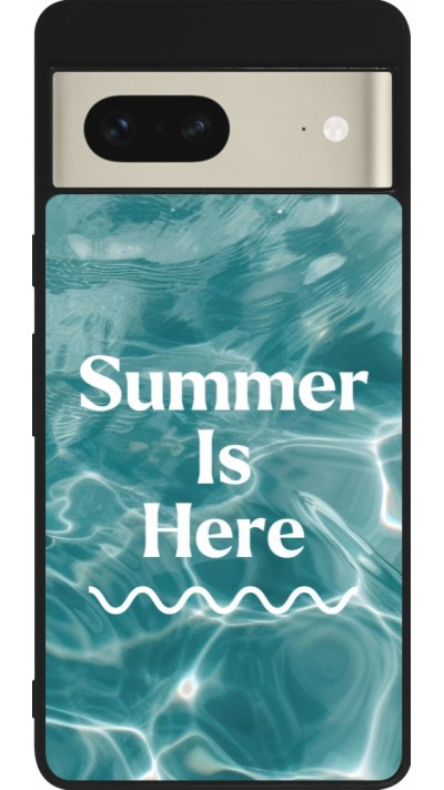 Coque Google Pixel 7 - Silicone rigide noir Summer 2025 Summer is here
