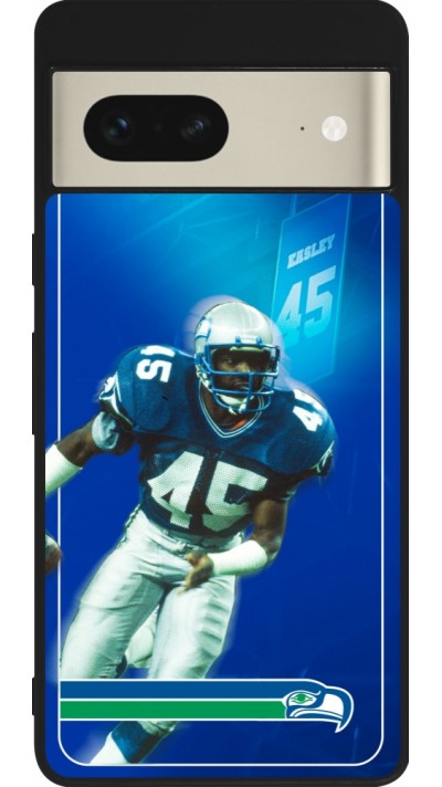 Coque Google Pixel 7 - Silicone rigide noir Super Bowl 26 Seattle 1