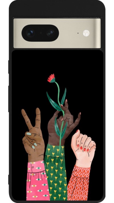 Coque Google Pixel 7 - Silicone rigide noir Womens day 2026 2