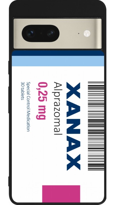 Coque Google Pixel 7 - Silicone rigide noir Xanax Alprazolam 2025