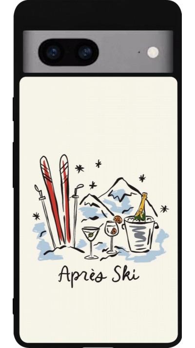 Coque Google Pixel 7a - Silicone rigide noir After the sky 2026