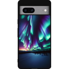 Google Pixel 7a Case Hülle - Silikon schwarz Funkelndes Nordlicht