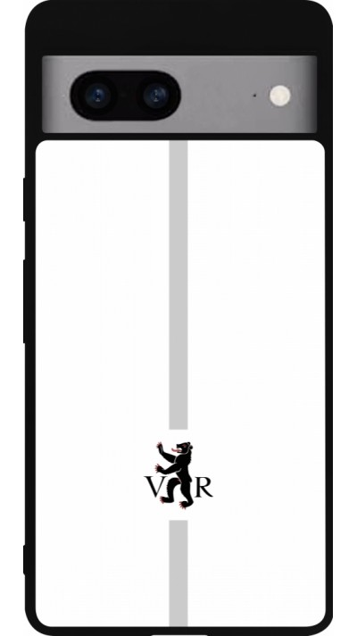 Google Pixel 7a Case Hülle - Silikon schwarz Kanton AR weiss