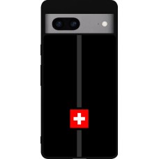 Google Pixel 7a Case Hülle - Silikon schwarz Kanton CH schwarz