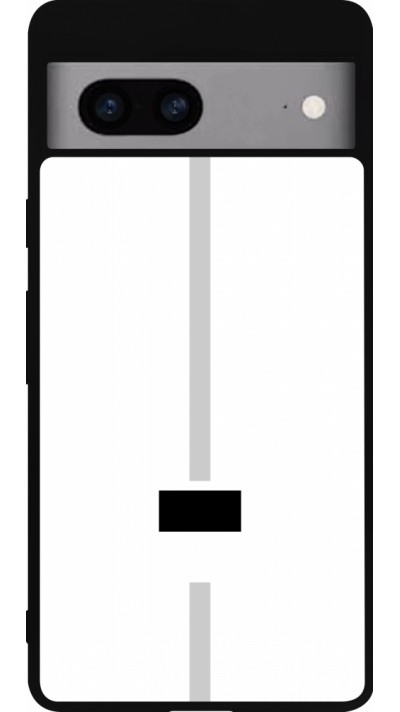 Google Pixel 7a Case Hülle - Silikon schwarz Kanton FR weiss